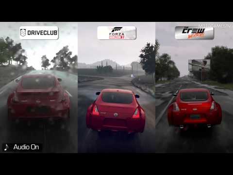DriveClub vs Forza Horizon 2 vs The Crew Wild Run [Beta] - Rain Weather Comparison