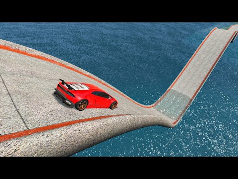 Impossible Weird Wave Bridge Crossing Cars Vs Deep Water😱 - BeamNG.Drive #32 I BeamNG LIVESHOW