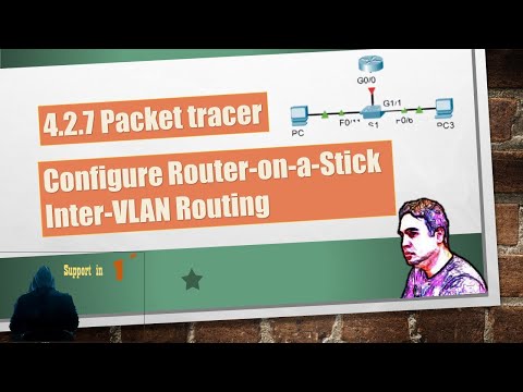 4.2.7 Packet Tracer – Configure Router-on-a-Stick Inter-VLAN Routing