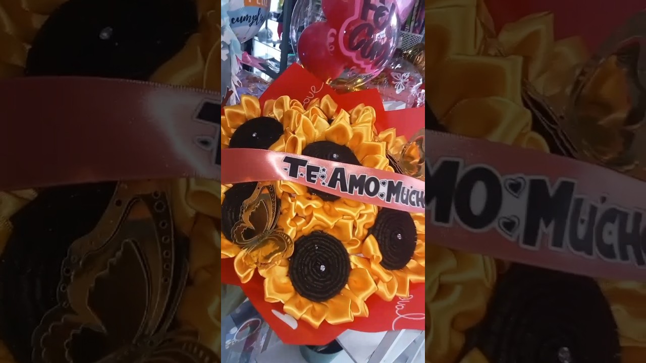 Hermoso ramo de girasoles 🌻#ramo #rosas #girasoles #rosaseternas #flores #flowers