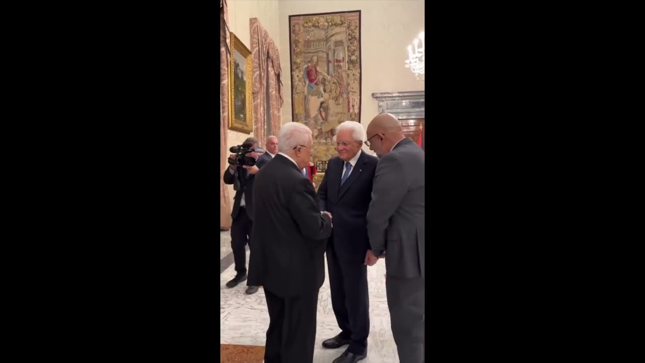 IL PRESIDENTE MATTARELLA HA RICEVUTO AL QUIRINALE IL PRESIDENTE DELLA PALESTINA, MAHMOUD ABBAS