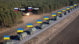 2 Russian T-90Ms Waited for NATO's Ammunition Supply to Ukraine—Then This Happened...