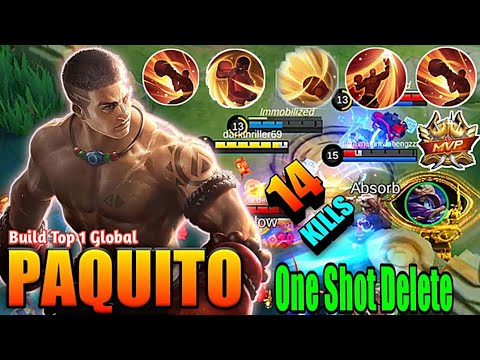 Paquito Insane One Shot Damage Build & Best Combo! Build Top 1 Global Paquito! MLBB