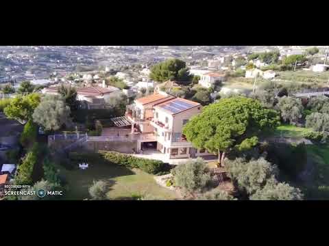 Veduta aerea di Villa Sole Sanremo e del suo parco - Casa Vacanza Villa Sole Sanremo - casa al mare