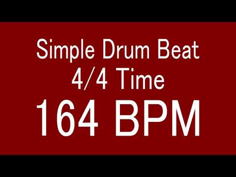 164 BPM 4/4 TIME SIMPLE STRAIGHT DRUM BEAT FOR TRAINING MUSICAL INSTRUMENT / 楽器練習用ドラム