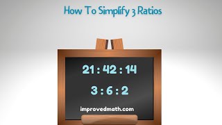 How To Simplify 3 Ratios | Math Help Videos | Teach Math | Learn Math | Math Resources