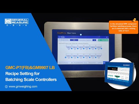  Recipe Setting of Batching Scale Controllers GM9907-LB&GMC-P7FB 