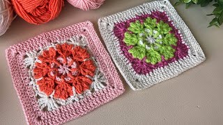 How to crochet square motif pattern for beginners