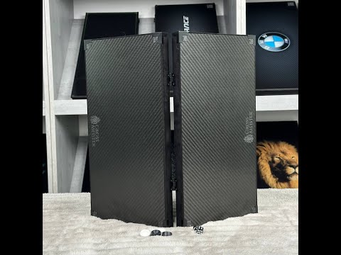 Нарды из карбона 40 см со стеклянным игровым полем - фото 1 - id-p1466397394