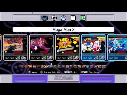 SNES Classic UI GAMEPLAY, plus feature demonstration