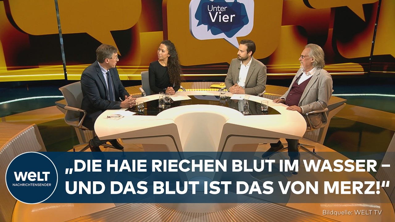 KANZLER-DÄMMERUNG? "Merz hat ganze Felsbrocken durchs Glashaus geworfen!" | UNTER VIER Ganze Sendung