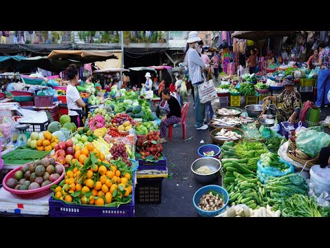 Amazing Evening Street Market Tours 2025 – Walk Around Orussey & Chbar Ampov Food Market In Town