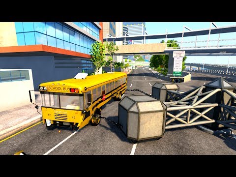 Beamng drive Giant Chain Spinner Against Vehicles - CrashArmy