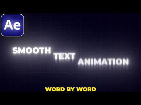 How to Make SMOOTH TEXT ANIMATION in After Effects