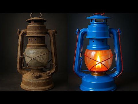 Restoration of an Old Rusty Oil Lamp | Extreme Vintage Lantern Restore