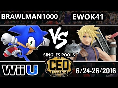 CEO 2016 Smash 4 - BrawlMan1000 (Sonic) Vs. Ewok41 (Cloud) SSB4 Tournament - Smash Wii U