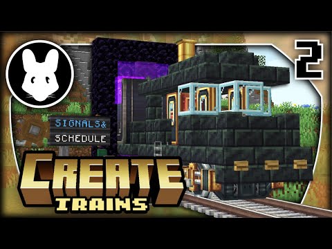 Create: Train Schedules, Displays, & Signals! Part 2 of 2 Bit-By-Bit Minecraft mod