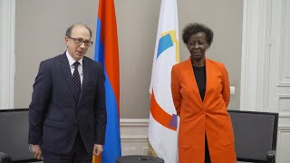 Foreign Minister Ara Aivazian met with the Secretary General of the La Francophonie Louise Mushikiwabo