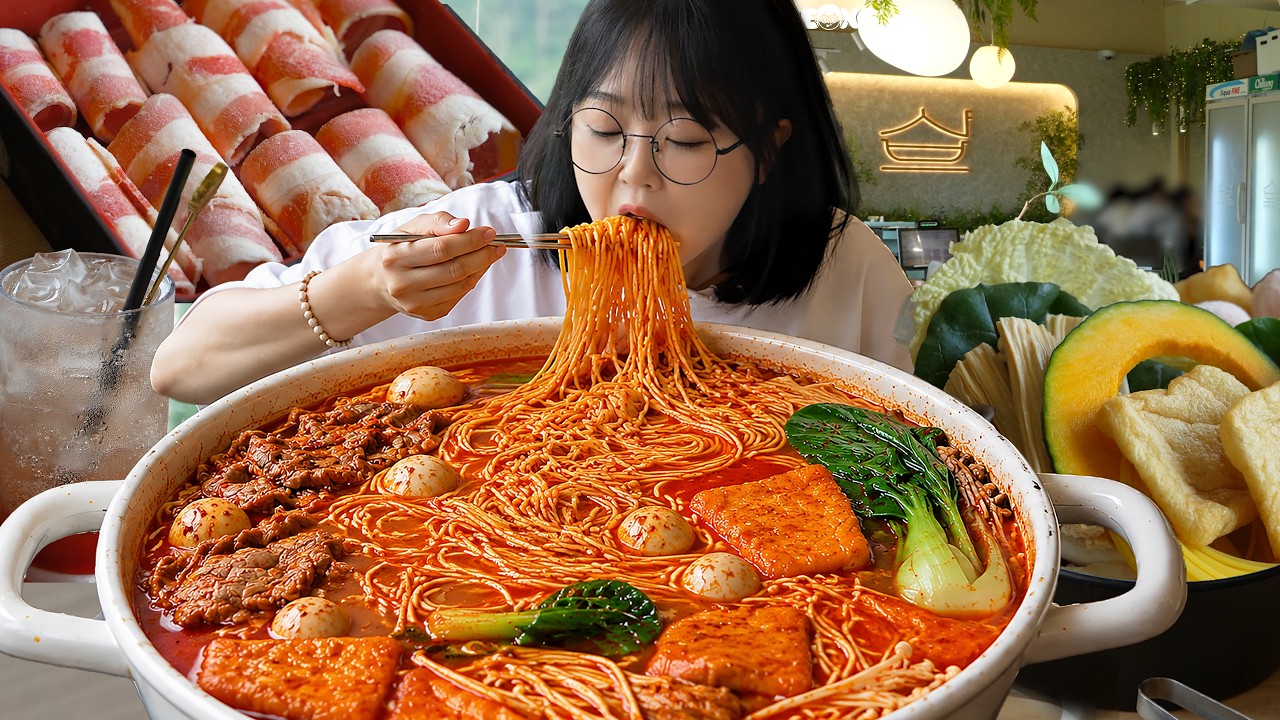 고기 듬뿍 마라샤브 폭풍 먹방🔥Mala Shabu-Shabu Mukbang ASMR