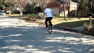 A bike from Santa in a recession - Jeff tries the Unicycle