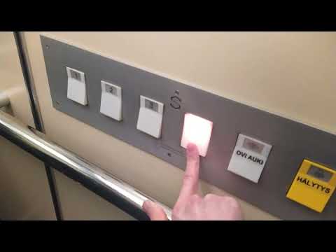 Amazing 1988 SEMAG roped hydraulic elevator/lift at Helsingintie 13A, Salo, Finland