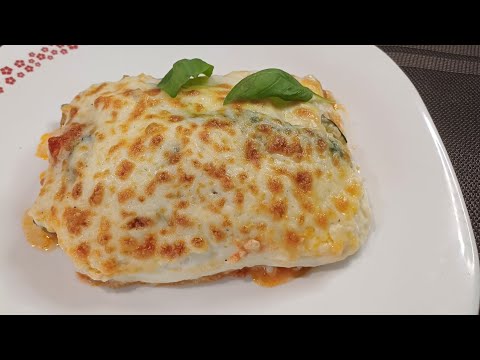 LASAÑA DE CALABACIN CON POLLO