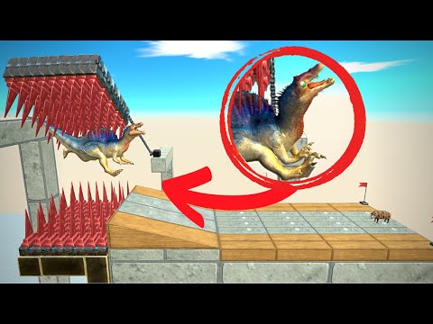Who Can Jump Over the GIANT SPIKES OF DEATH? Animal Revolt Battle Simulator | ARBS