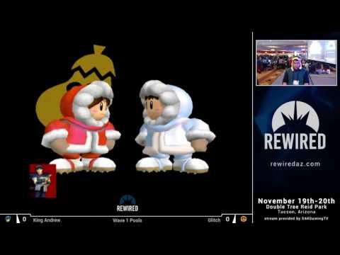 Rewired 2016 Melee Singles Wave 1 Pools - King Andrew (Marth) vs Glitch (Ice Climbers)