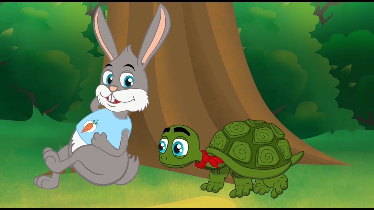 A Lebre e a Tartaruga | Conto e Musicas |  Desenho animado infantil com Os Amiguinhos