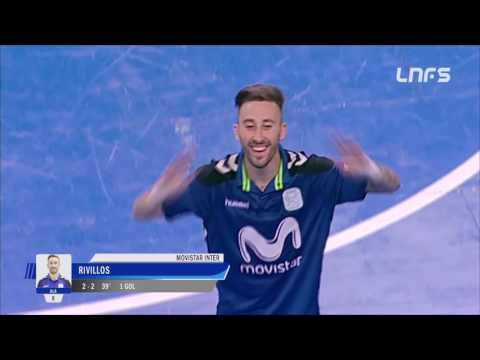 Gol Rivillos (2-2) en el Movistar Inter - FC Barcelona Lassa. Play Off 1º Final