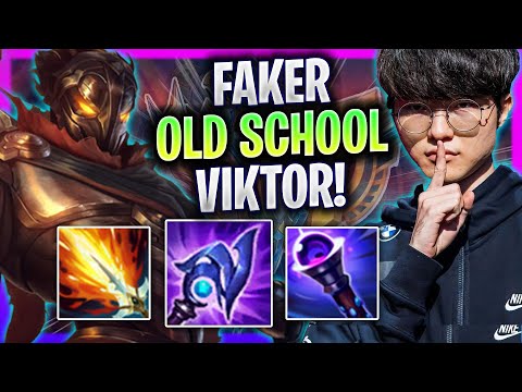 FAKER WITH THE OLD SCHOOL VIKTOR! - T1 Faker Plays Viktor Mid vs Twisted Fate! | Season 2023