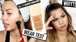 THESE SHADES! | JOUER HIGH COVERAGE CREME FOUNDATION | WEAR TEST REVIEW