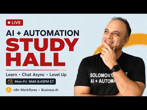 AI + Automation Study Hall Live, n8n Workflows & Business AI