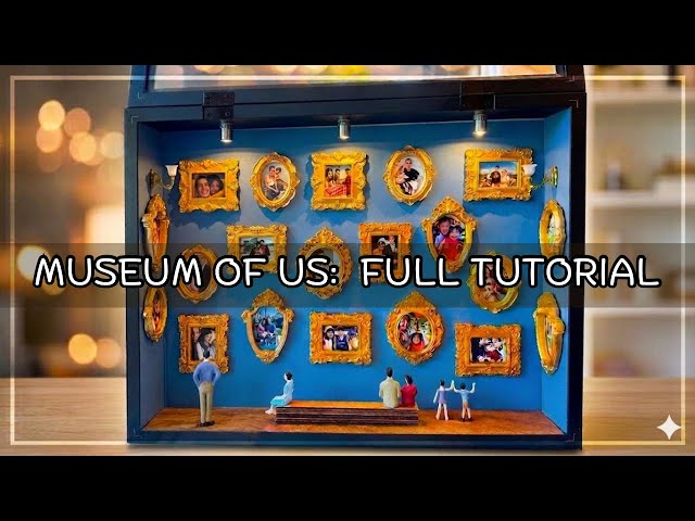 Vídeo relacionado con Museum Of Us Mini Museo Cornice Fai Da Te Con 8 Statuine, Scatola Display 3D | Miniatura In Legno Con LED Bianco Caldo, Cornice Shadow Box Per Matrimonio Anniversario Compleanni Decorazione Casa
