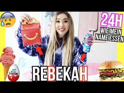 nach BUCHSTABEN meines NAMEN für 24 STUNDEN lang leben kaufen essen challenge