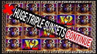 ❌The HUGE TRIPLE SUNSETS Continue W/High Bets | Buffalo Gold Slot