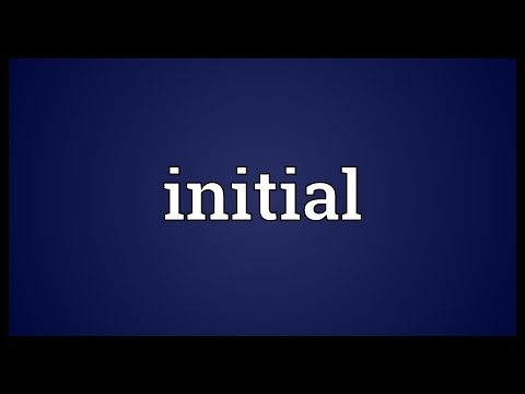 Initial Meaning