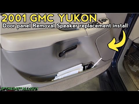 2001 gmc Yukon door panel removal  speaker replacement install upgrade