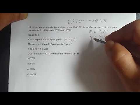 IFSUL 2023 - Questão de física vestibular - Exercício de eletrodinâmica
