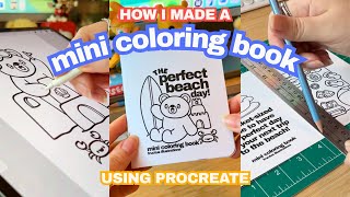 How I Made My Mini Coloring Book Using Procreate | Behind The Scenes Art Studio Vlog