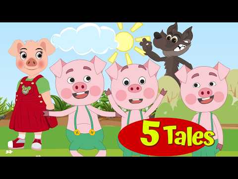 🔴 The Three Little Pigs and the Big Bad Wolf 🔴🐷🐺 I Five Tales I Most Beautiful Fairy Tales🌟