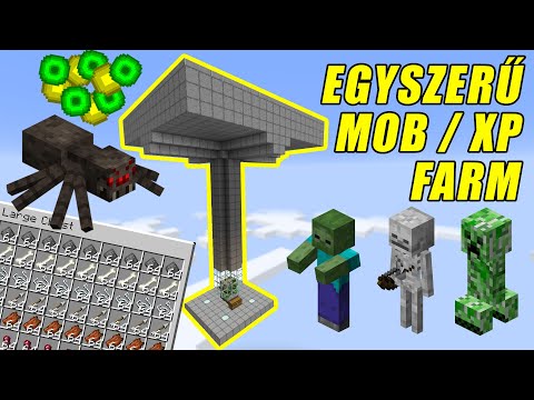 Egyszerű mob/xp farm! | Minecraft Tutorial Magyarul | 1.16.3 - 1.20 Java