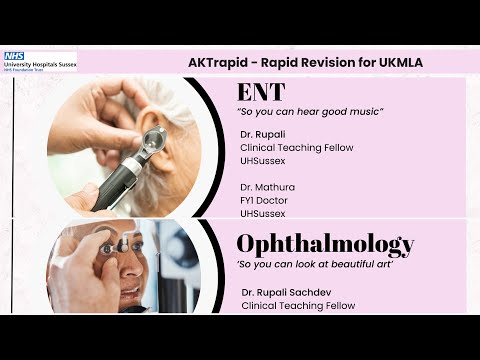 AKTrapid | Rapid Revision Crash Course for #UKMLA - ENT & Ophthalmology