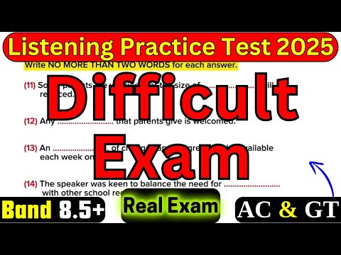 DIFFICULT REAL EXAM IELTS LISTENING PRACTICE TEST WITH ANSWERS | HARD IELTS LISTENING 2025 TEST