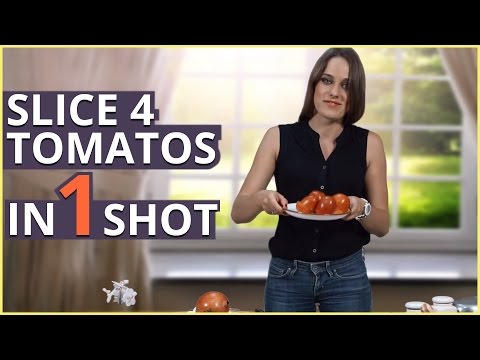 CUT TOMATOES In To 4 Slice In Just 10 seconds
