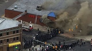 Raw: CVS Store Up in Flames