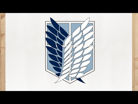How to draw SURVEY CORPS LOGO from Attack on Titan...