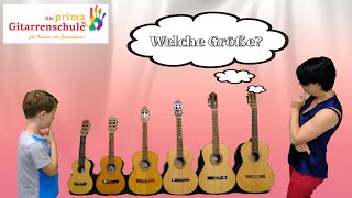 Gitarre lernen Kinder - Die richtige Gitarrengröße für Kinder
