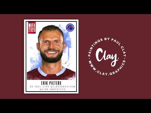 Timelapse painting of Burnley's Erik Pieters for the #MIFA2020 football project.