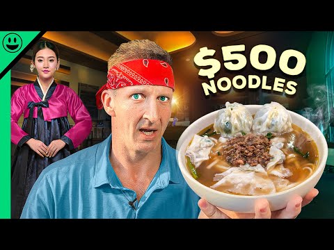 $5 VS $500 Korean Noodles!! (Record Breaking Bowl!)